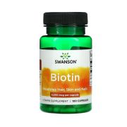 Swanson Biotin 5000 мкг, 100 капс.